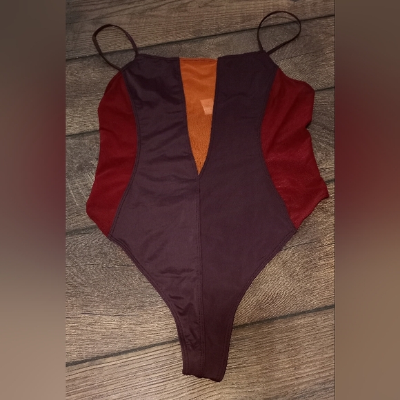 Parade Maroon/Orange/Wine Red Bodysuit Size Small - Picture 2 of 8